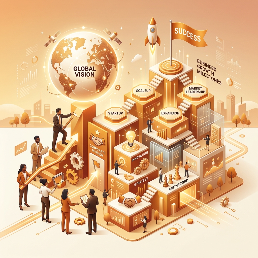 Sabka Saathi company vision and teamwork illustration